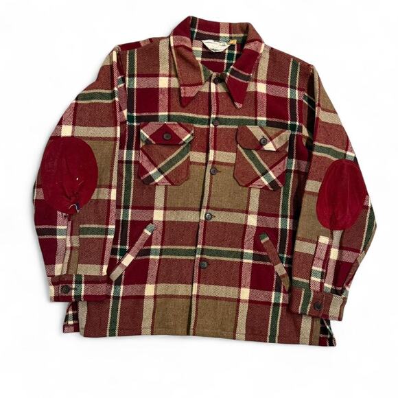 Vintage VTG 60’s 70’s Woolrich Plaid Thick Hunting Flannel Jacket Coat - Picture 1 of 8